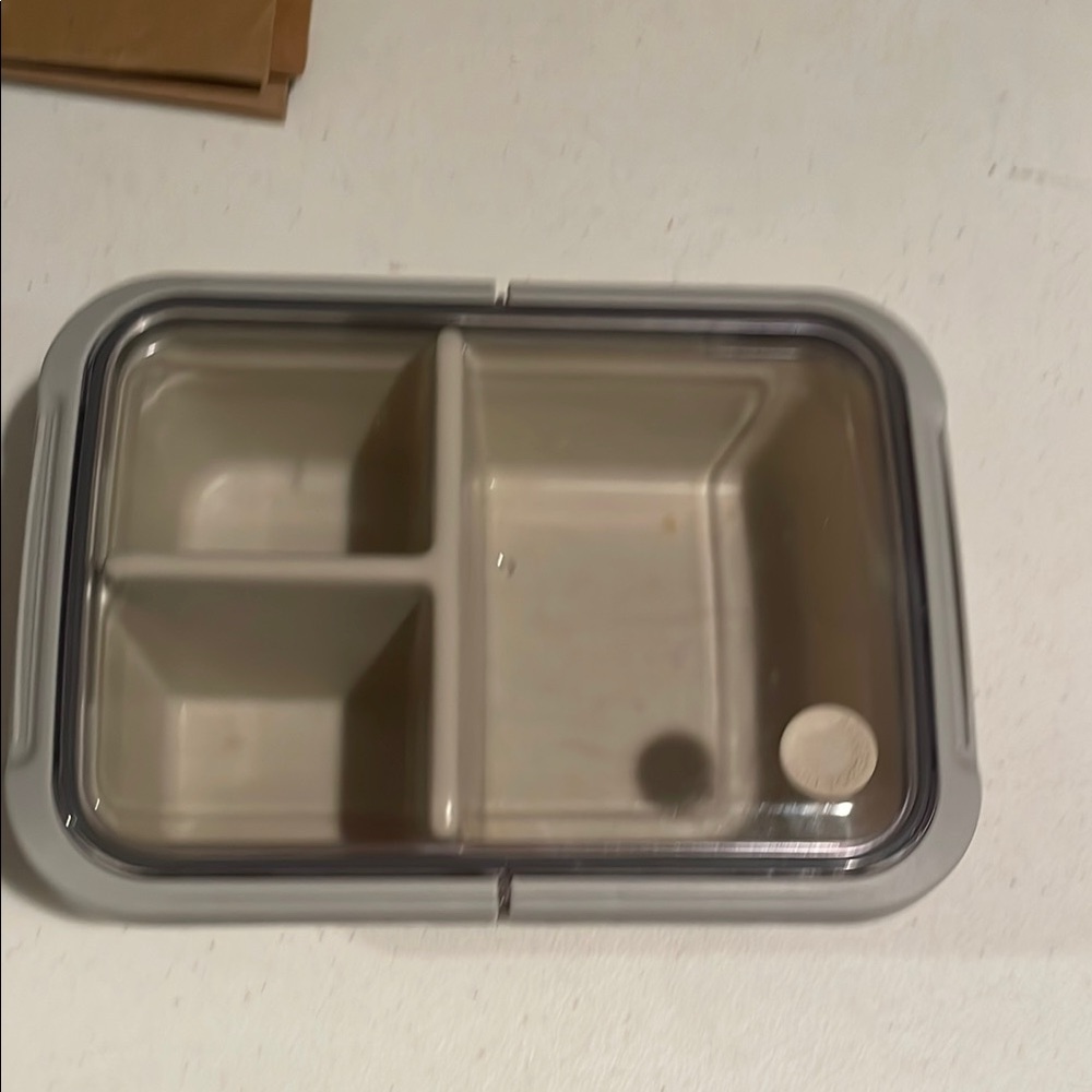 Russbe Gray and Clear Divided Food Container